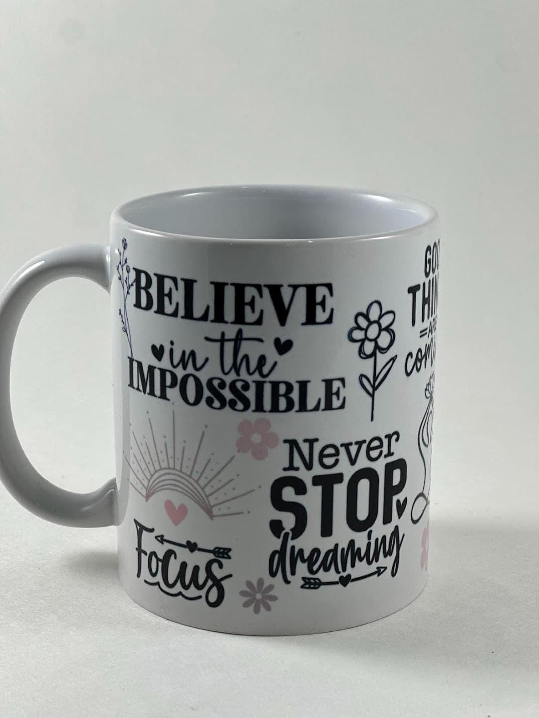 Motivational personalized ceramic mug