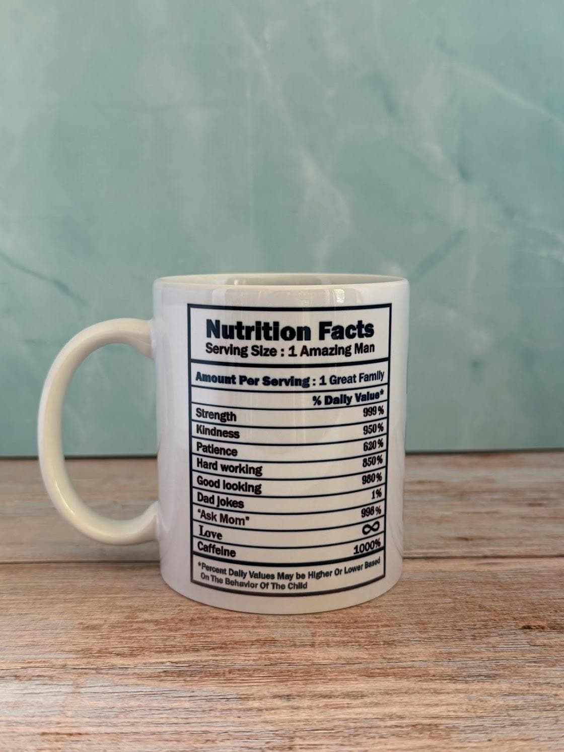 Dad Nutrition Facts Mug